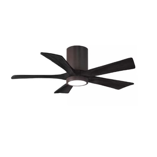 Matthews Fan 42-in 32W Irene Ceiling Fan w/ LED Light Kit, DC, 6-Speed, 5-Black Blades, Bronze