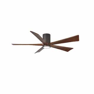 Matthews Fan 52-in 31W Irene-5HLK Ceiling Fan w/Light, DC, 6-Speed, 5-Walnut Blades, Textured Bronze