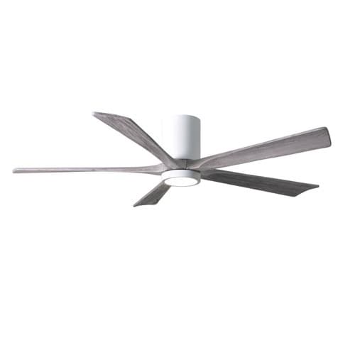 Matthews Fan 52-in 31W Irene-5HLK Ceiling Fan w/Light, DC, 6-Speed, 5-Barn Wood Blades, Gloss White