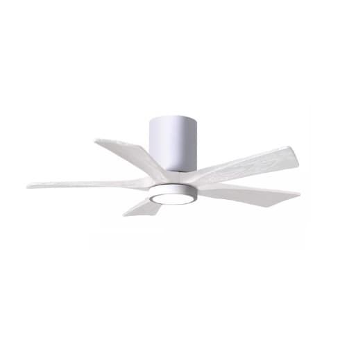 Matthews Fan 60-in 31W Irene Ceiling Fan w/ LED Light Kit, DC, 6-Speed, 5-White Blades, White