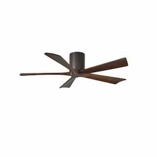 42-in 25W Irene-5H Ceiling Fan w/Remote, DC, 6-Speed, 5-Walnut Blades, Textured Bronze