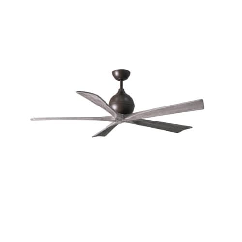 60-in 31W Irene-5 Ceiling Fan w/Remote, DC, 6-Speed, 5-Barn Wood Blades, Textured Bronze