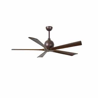 52-in 32W Irene-5 Ceiling Fan w/Remote, DC, 6-Speed, 5-Walnut Blades, Textured Bronze