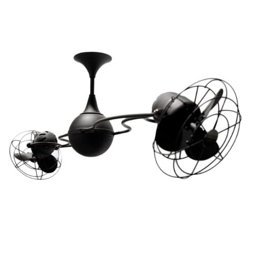 60-in 94W Italo Ventania Ceiling Fan, AC, 3-Speed, 6-Metal Blades, Black