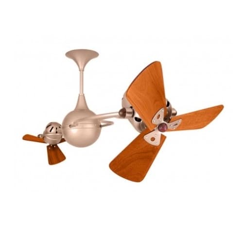 Matthews Fan 62-in 91W Italo Ventania Ceiling Fan, AC, 3-Speed, 6-Wood Blades, Brushed Copper