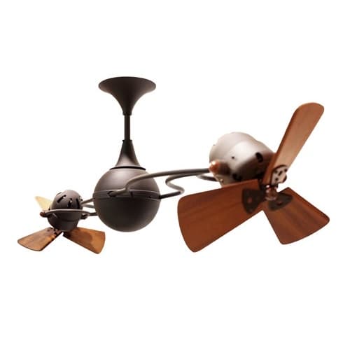 62-in 91W Italo Ventania Ceiling Fan, AC, 3-Speed, 6-Wood Blades, Bronze