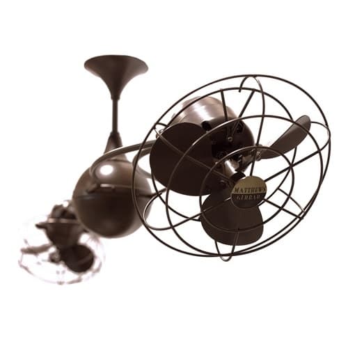 60-in 94W Italo Ventania Ceiling Fan, AC, 3-Speed, 6-Metal Blades, Bronzette