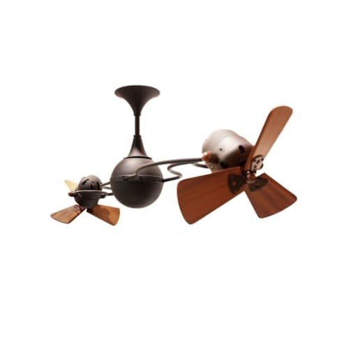 62-in 91W Italo Ventania Ceiling Fan, AC, 3-Speed, 6-Wood Blades, Bronzette