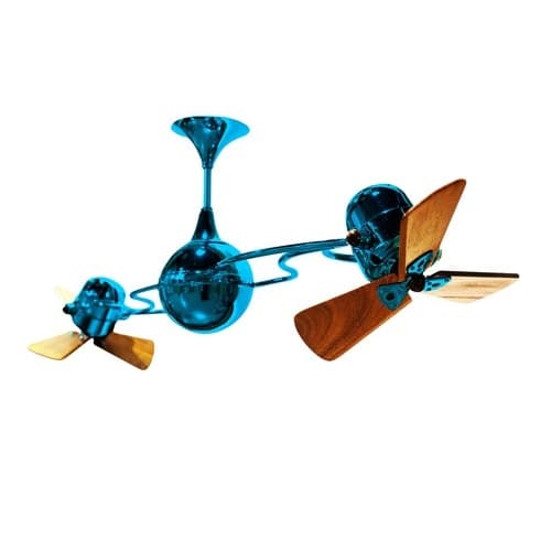 62-in 91W Italo Ventania Ceiling Fan, AC, 3-Speed, 6-Wood Blades, Light Blue