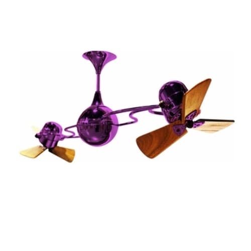 62-in 91W Italo Ventania Ceiling Fan, AC, 3-Speed, 6-Wood Blades, Purple