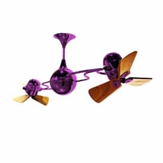Matthews Fan 62-in 91W Italo Ventania Ceiling Fan, AC, 3-Speed, 6-Wood Blades, Purple