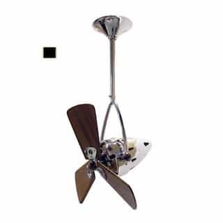 16-in 46W Jarold Direcional Ceiling Fan, AC, 3-Speed, 3-Wood Blades, Black Nickel