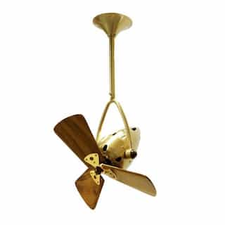 Matthews Fan 16-in 46W Jarold Direcional Ceiling Fan, AC, 3-Speed, 3-Wood Blades, Brushed Brass