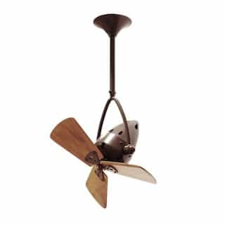 16-in 46W Jarold Direcional Ceiling Fan, AC, 3-Speed, 3-Wood Blades, Bronzette