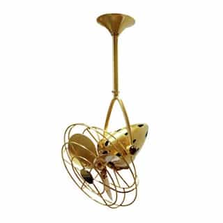 Matthews Fan 13-in 48W Jarold Direcional Ceiling Fan, AC, 3-Speed, 3-Metal Blades, Polished Brass
