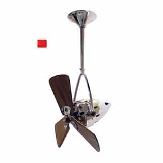 16-in 46W Jarold Direcional Ceiling Fan, AC, 3-Speed, 3-Wood Blades, Red