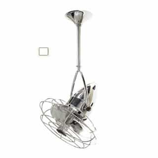 13-in 48W Jarold Direcional Ceiling Fan, AC, 3-Speed, 3-Metal Blades, White