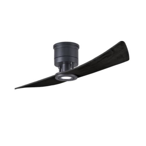 52-in 29W Lindsay Ceiling Fan w/ LED Light Kit, DC, 6-Speed, 2-Black Blades, Black