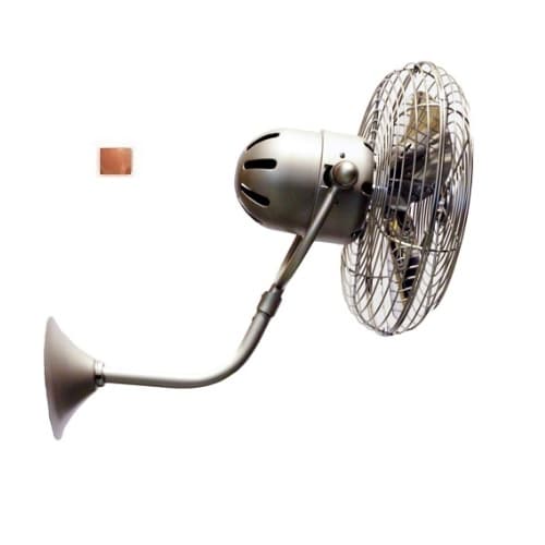 13-in 49W Michelle Parede Wall Fan, AC, 3-Speed, 3-Metal Blades, Brushed Copper