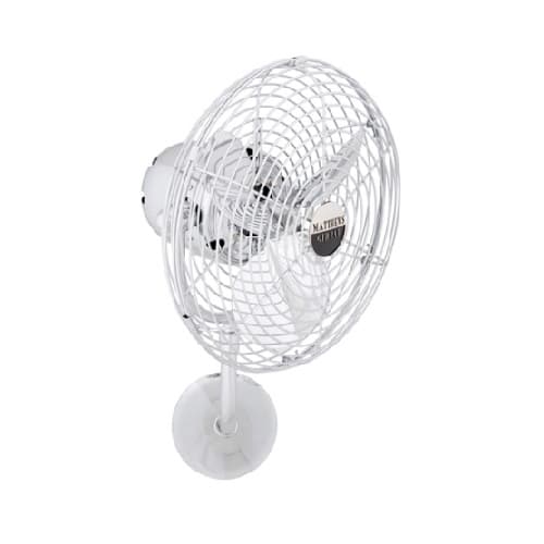 13-in 49W Michelle Parede Wall Fan, AC, 3-Speed, 3-Metal Blades, Polished Chrome