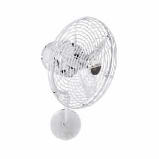 13-in 49W Michelle Parede Wall Fan, AC, 3-Speed, 3-Metal Blades, Damp, Polished Chrome