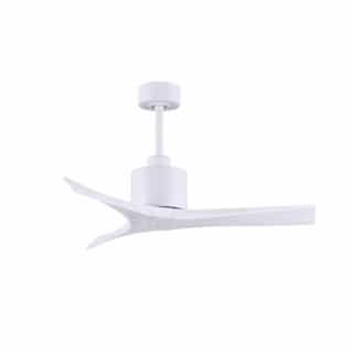 42-in 31W Mollywood Ceiling Fan, DC, 6-Speed, 3-White Blades, White