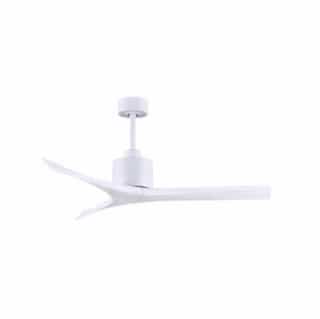 52-in 31W Mollywood Ceiling Fan, DC, 6-Speed, 3-White Blades, White
