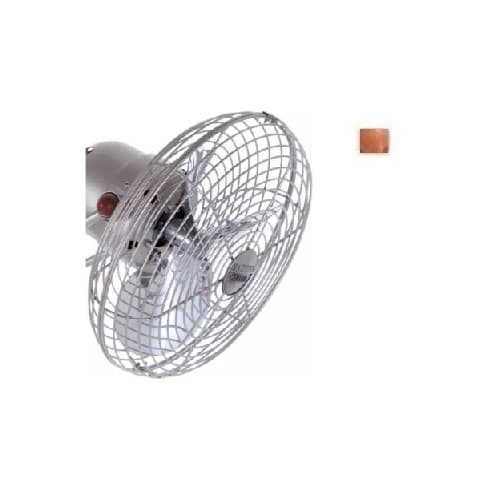 13-in Fan Head Set w/Safety Cage, 3-Metal Blades, Brushed Copper