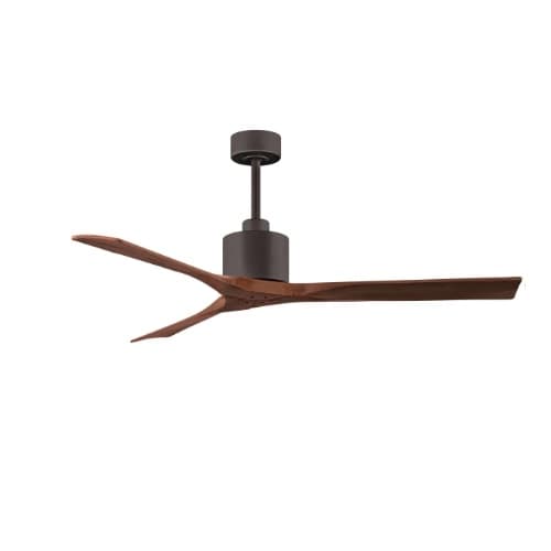 60-in 32W Nan Ceiling Fan, Walnut Blades, Textured Bronze