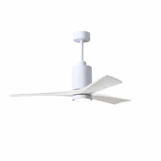 42-in 16.6W Patricia Ceiling Fan w/ LED Light Kit, DC, 6-Speed, 3-White Blades, White