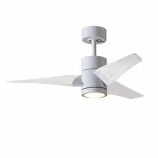 Matthews Fan 42-in 23W Super Janet Ceiling Fan w/ LED Light Kit, DC, 6-Speed, 3-White Blades, White