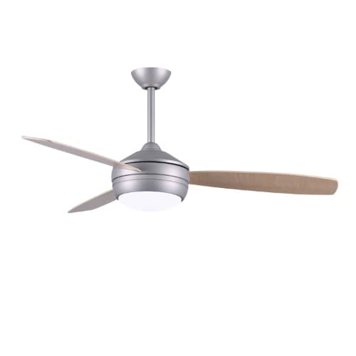Matthews Fan 52-in 61W T-24 Ceiling Fan w/Light, AC, 3-Speed, 3-Maple/Barn Wood Blades, Brushed Nickel