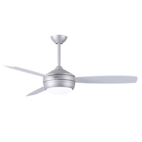 Matthews Fan 52-in 61W T-24 Ceiling Fan, LED Light Kit, AC, 3-Speed, 3-White/Nickel Blades, Nickel