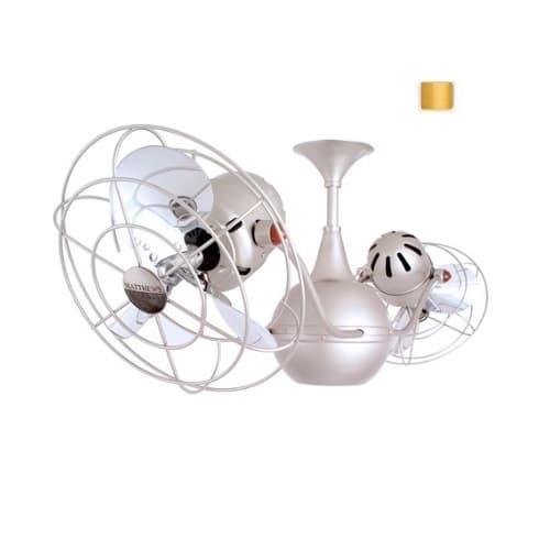 42-in 89W Vent-Bettina Ceiling Fan, AC, 3-Speed, 6-Metal Blades, Brushed Brass