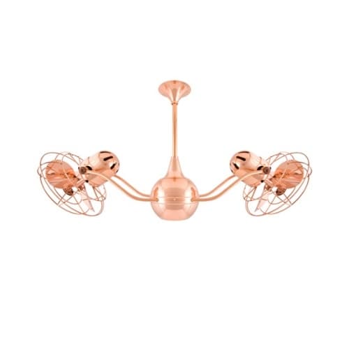 42-in 89W Vent-Bettina Ceiling Fan, AC, 3-Speed, 6-Metal Blades, Brushed Copper