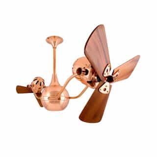 44-in 87W Vent-Bettina Ceiling Fan, AC, 3-Speed, 6-Wood Blades, Brushed Copper