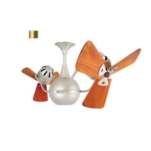 44-in 87W Vent-Bettina Ceiling Fan, AC, 3-Speed, 6-Wood Blades, Polished Brass