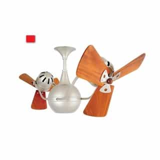 44-in 87W Vent-Bettina Ceiling Fan, AC, 3-Speed, 6-Wood Blades, Red