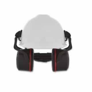 Black/Yellow HPE Helmet-Mounted Sound Control Earmuffs, 32 dB