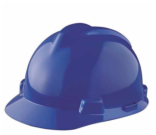 MSA Blue V-Gard Slotted Protective Hard Hat
