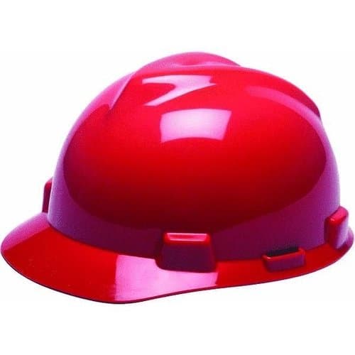 MSA Red Staz-On V-Gard Protective Cap and Hat