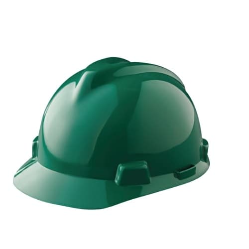 MSA Standard V-Gard Hard Hat, Sizes 6.5-8, Green
