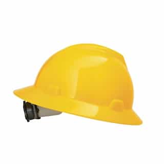 MSA Standard V-Gard Hard Hat, Sizes 6.5-8, Yellow