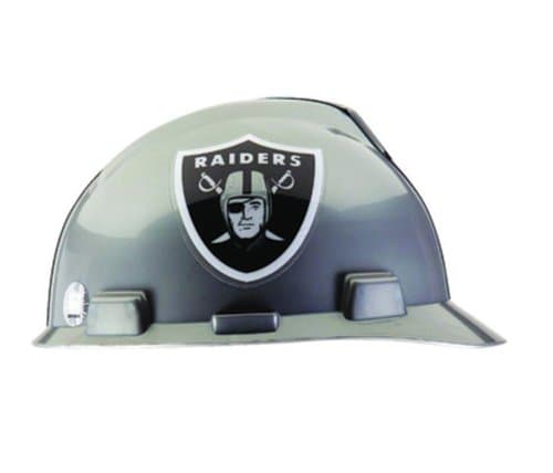 MSA Oakland Raiders Officially-Licensed NFL V-Gard Helmet