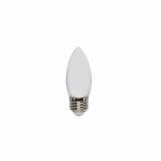 4W LED B10 Filament Bulb, Dimmable, E26, 320 lm, 120V, 2700K, Frosted