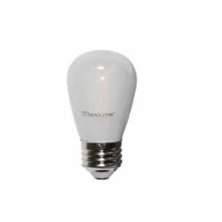 2W LED S14 Bulb, E26, 160 lm, 120V, 2700K, Frosted