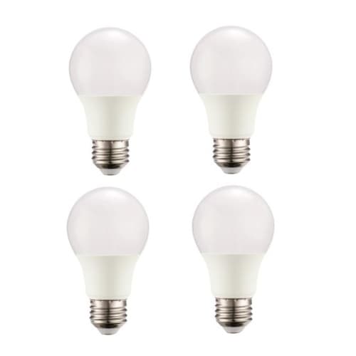 9W LED A19 Bulb, E26, 800 lm, 120V, 2700K, Pack of 4
