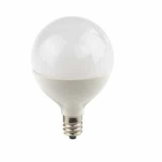 MaxLite 5W LED G16.5 Bulb, 0-10V Dimmable, E12, 350 lm, 120V, 2700K, Frosted