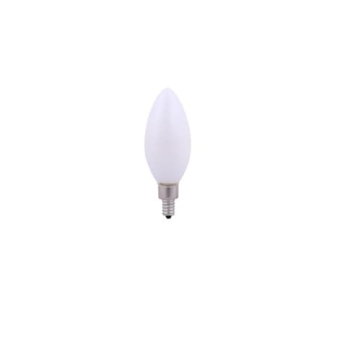 4W LED Filament B10 Bulb, 40W Inc. Retrofit, Dim, E12, 300 lm, 3000K, Frosted