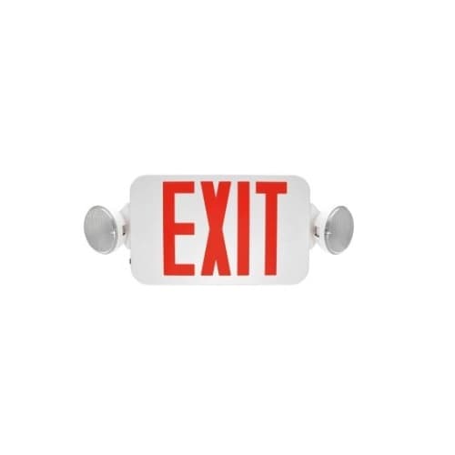 4W Emergency Exit Sign, 120V-277V, Red